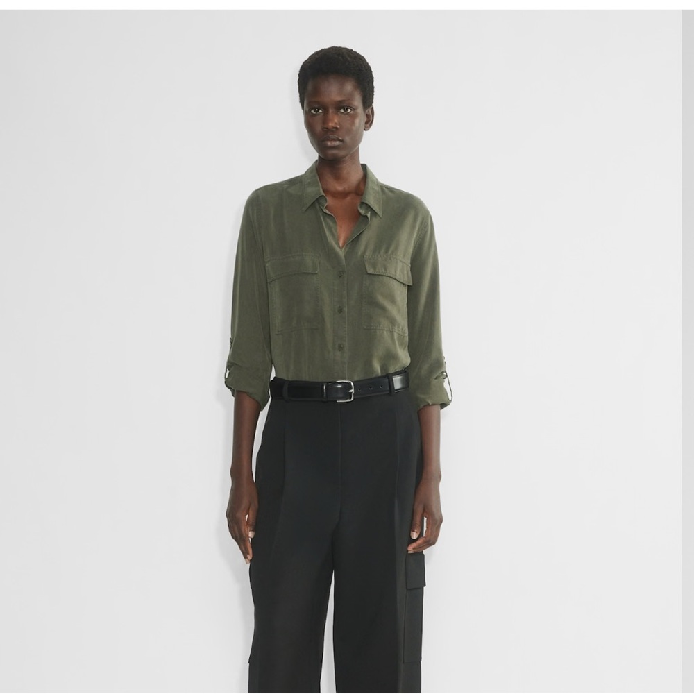 Aritzia green/khaki utility. Color different from stock photos